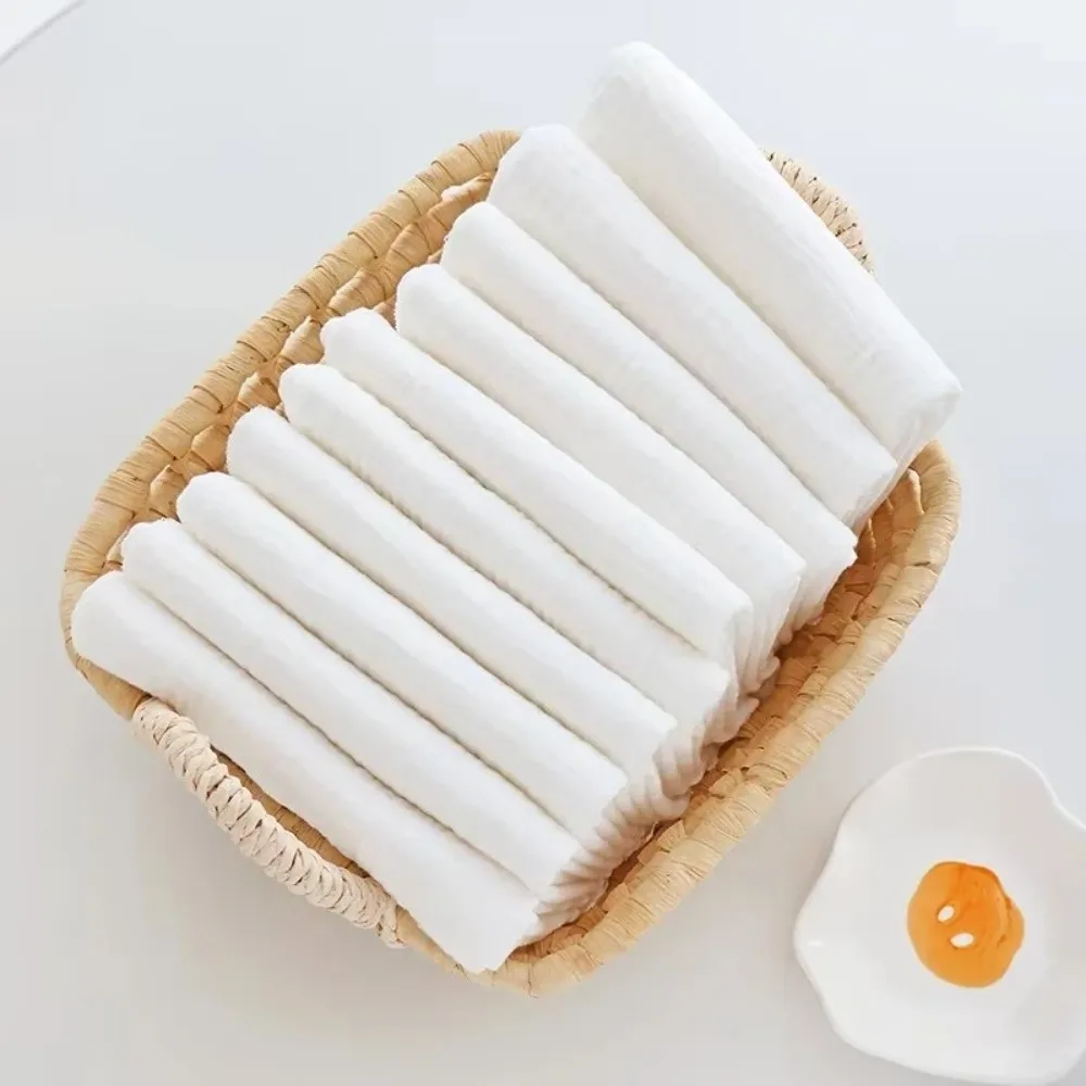 

10 шт., мягкие хлопковые детские подгузники, многоразовые моющиеся тканевые подгузники, дышащие впитывающие марлевые подгузники для новорожденных