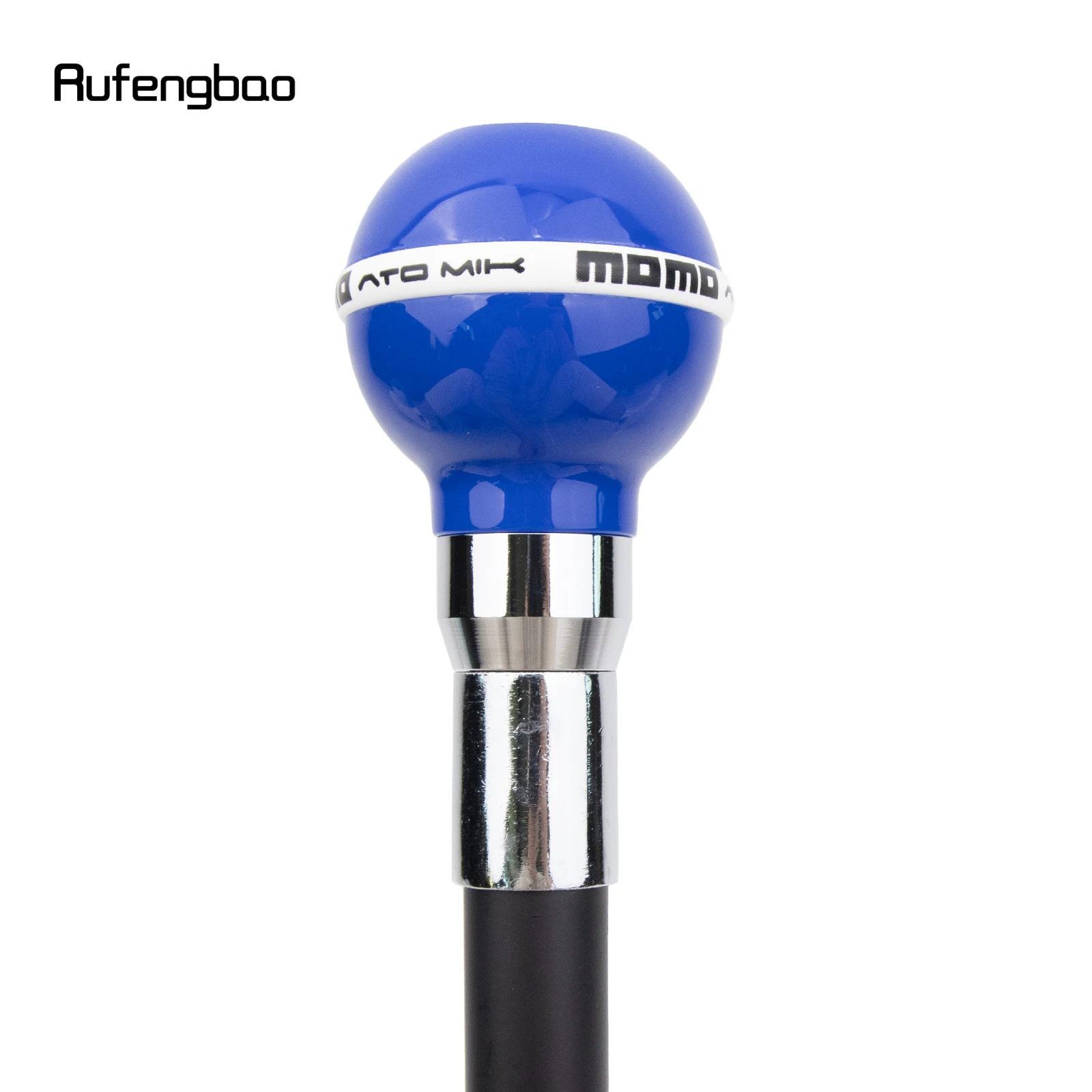 Blu Bianco Numero Due Palline Argento Bastone da passeggio Bastone da passeggio decorativo alla moda Gentleman Elegante bastone cosplay Crosier 94 cm