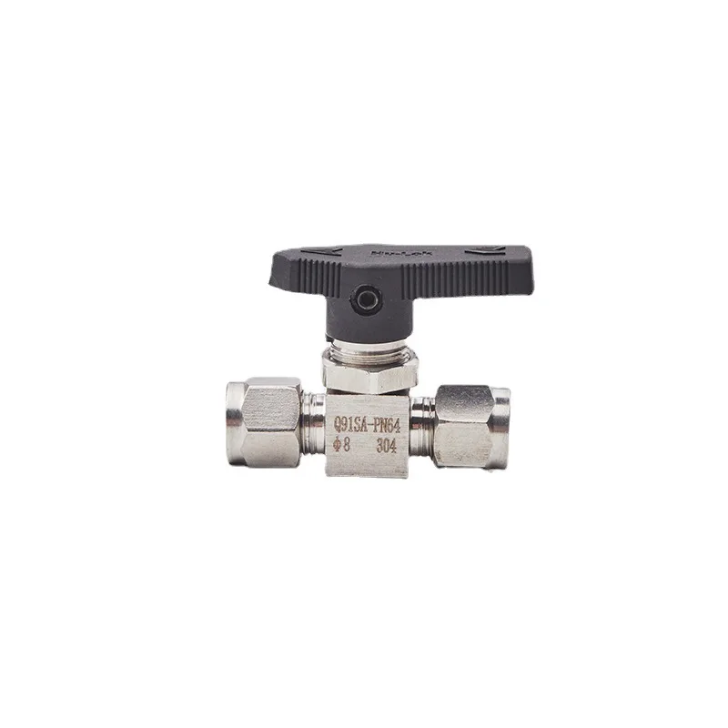 304 Stainless Steel Ferrule Connector Straight Through Ferrule End Point Connector, External Thread Instrument Connector