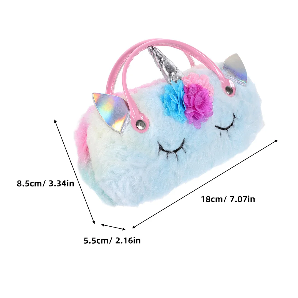 2 Pcs Unicorn Glasses Case Holders Dual Sunglasses Visor Eyeglasses Lightweight Pouch Anti-stress Child