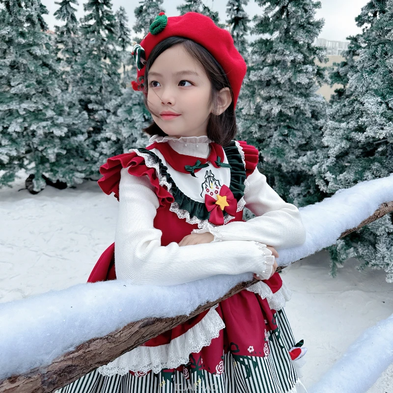 

New Halloween Winter Kids Lolita Tutu Dress Children Teen Girl Clothe Christmas Sleeveless Princess Gown Girls Party Outfits