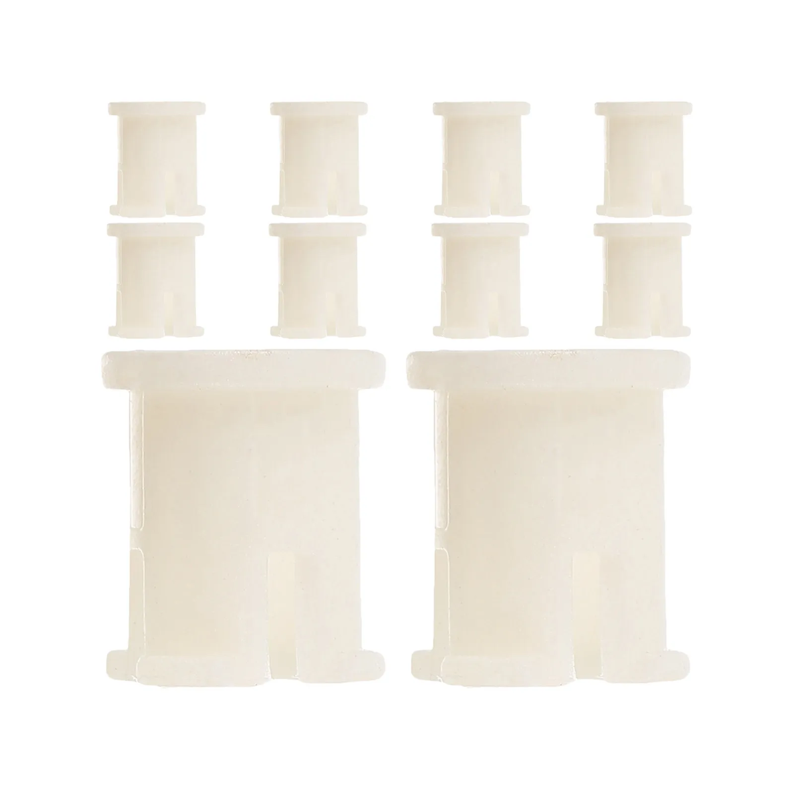 10Pcs Sturdy Plastic Wheel Socket Inserts High Durability Caster Stem Sleeve for Furniture Castor Mounting Replacement