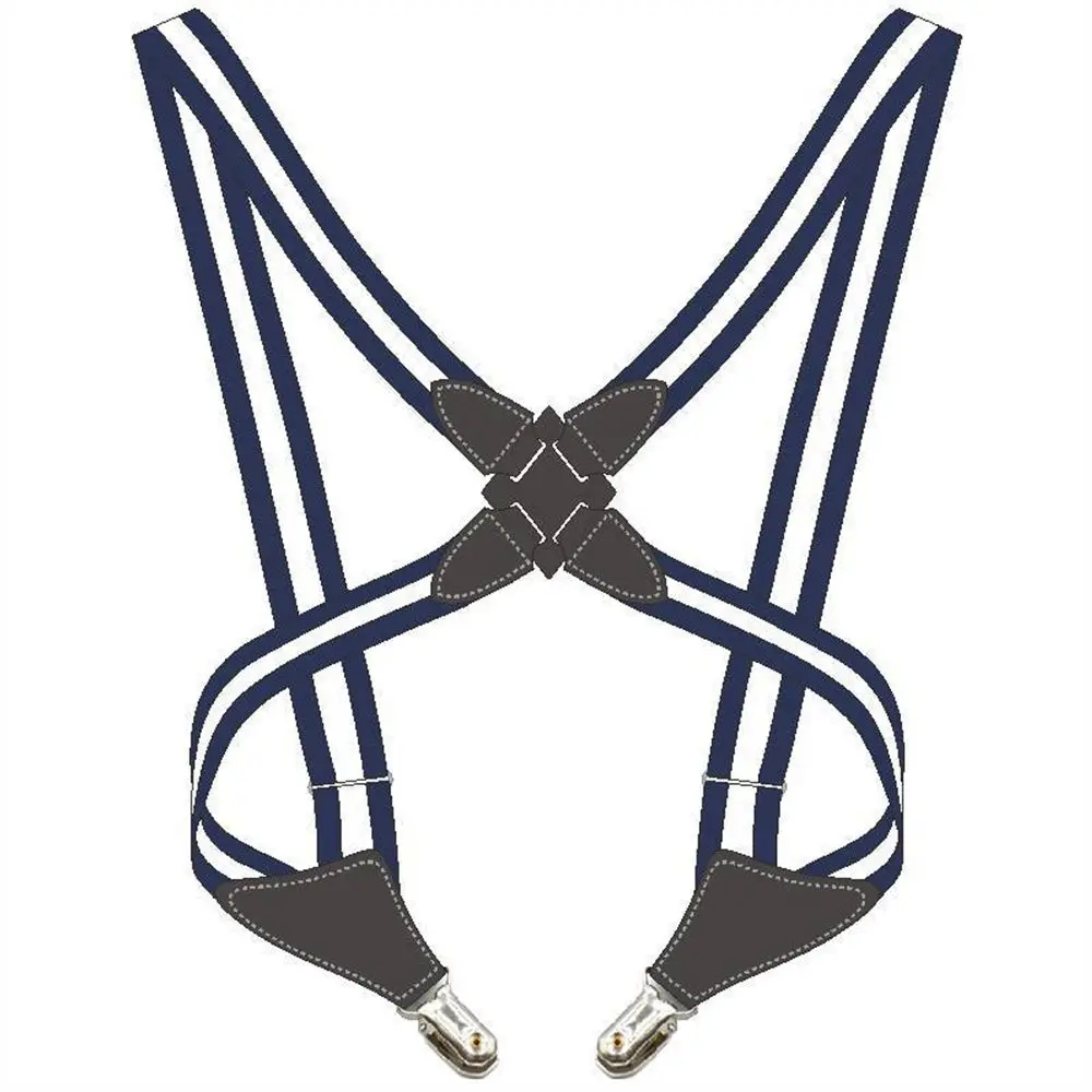 Bretelle Gentlemen Tracolla X Back Camicia Clip Appesa Pantaloni Clip Cintura elastica Bretelle da uomo Clip Bretelle regolabili