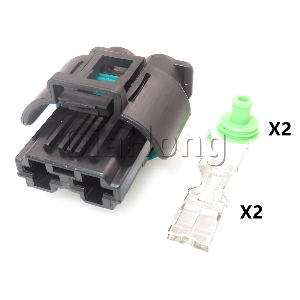 1 Set 2 Ways Auto AC Assembly 1544317-1 1544678-2 Car Fan Motor Cable Socket Automobile Sealed Large Power Current Connector