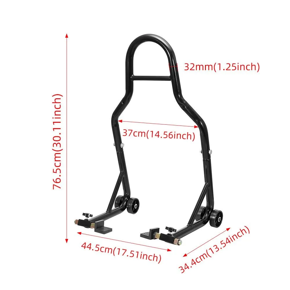 

Motorcycle Front & Rear Wheel Stand Full Set, Paddock Lift Support Frame Tire Repair Tool