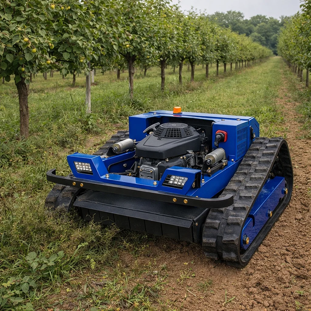 Customized Crawler Lawn Mower with Electric Starter - Factory Direct 4-Stroke Remote Control Zero Turn Mowing Robot