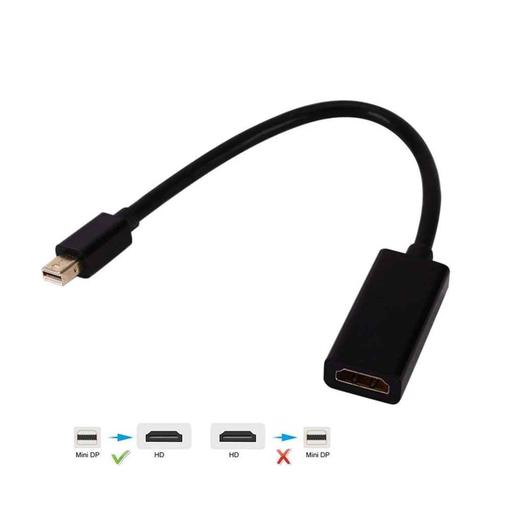 منفذ عرض صغير DP ذكر إلى كابل محول أنثى متوافق مع HDMI لأجهزة الكمبيوتر المحمول Thunderbolt لأجهزة Apple Mac Macbook Pro Air