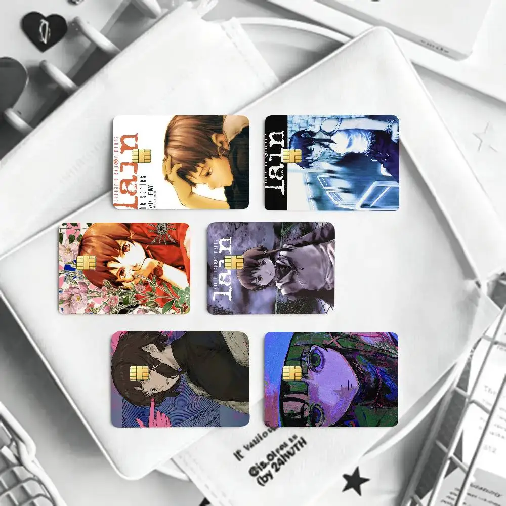 Serial Experiments Lain Anime Card Sticker Cartoon Art Credit Card Skin Anti Scratch Bank Debit Card Decal