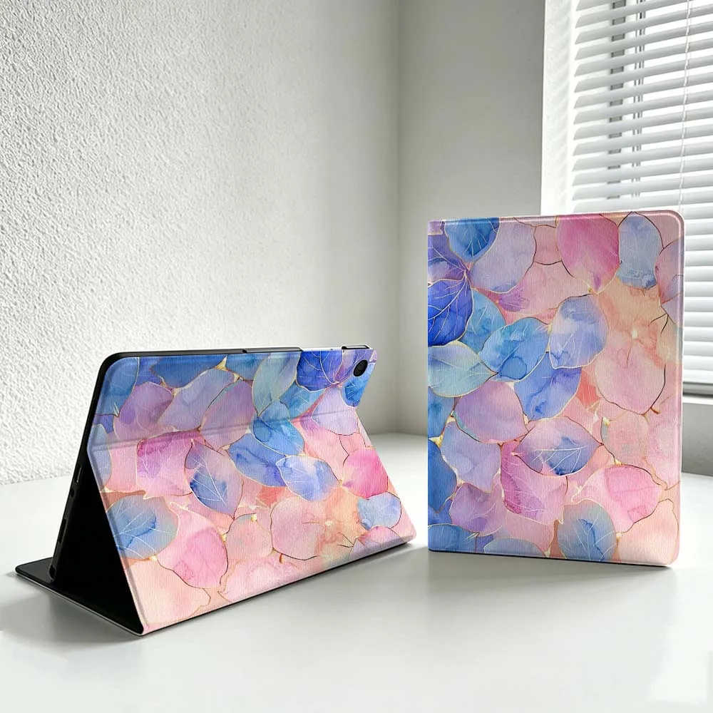 Luxurious Colorful Leaf Print Cover For Samsung Galaxy Tab S11 S10 S9 S8 S7 S6 A11 A9 A8 Lite FE Plus Soft Inch Tablet Case