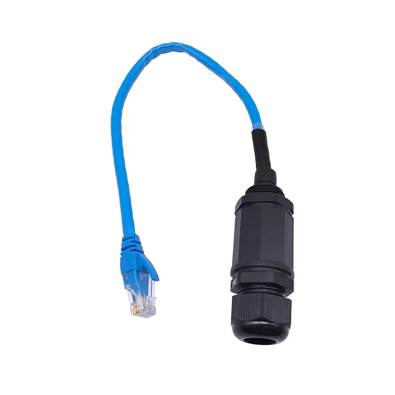 RJ45 Waterproof Connector Ethernet Interface M22 LAN Network Adapter CAT6 Shielded Panel Mount Line 25cm