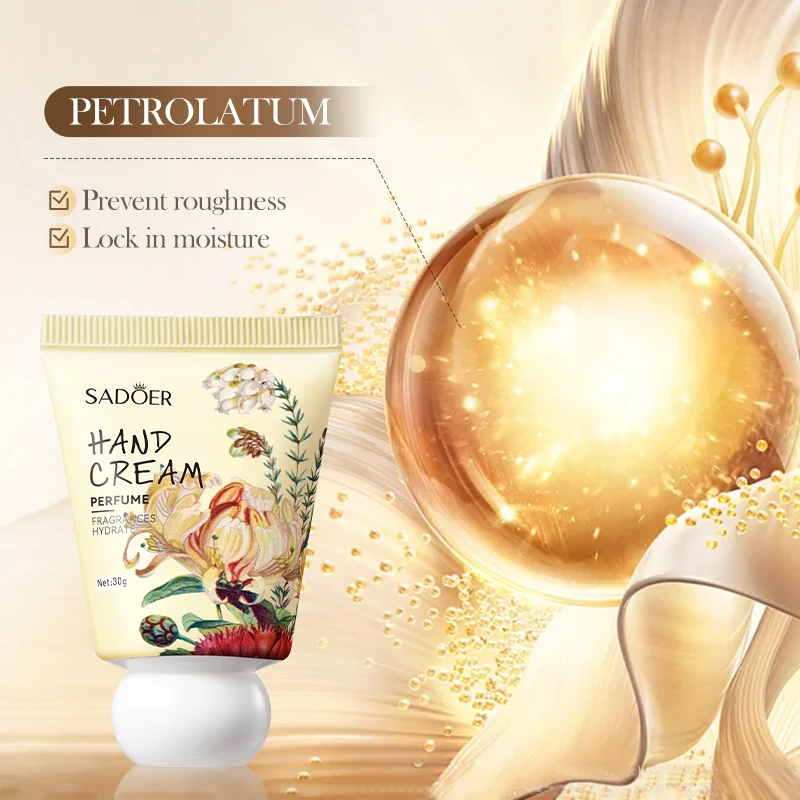 5 قطعة SADOER حديقة العطور كريم اليد مستخلص نباتي ترطيب الزهور المغذيات الجافة متصدع إصلاح كريم زيت تبييض لينة
