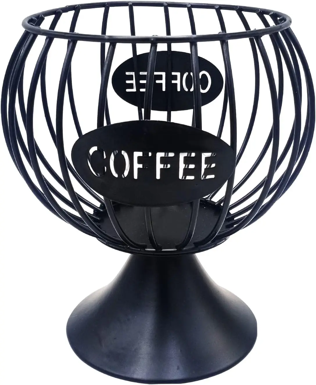 Coffee Pod Holder, Metal Wire Coffee Pod Organizer, Large Capacity Espresso Pod Holder  Basket for Counter Kitchen Cafe  (Gold)