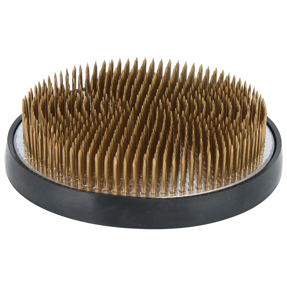 round-shape-flower-kenzan-holder-japanese-flower-arrangement-needle-pin-arranging-accessories-stainless-steel-copper-needle