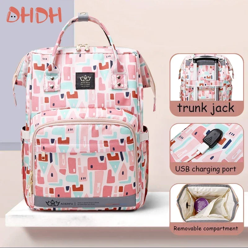 

Multifunction Diaper Bag Backpack Waterproof Diaper Backpack for Mom and Dad Baby Nappy Bag Large Capacity Lightweight Size