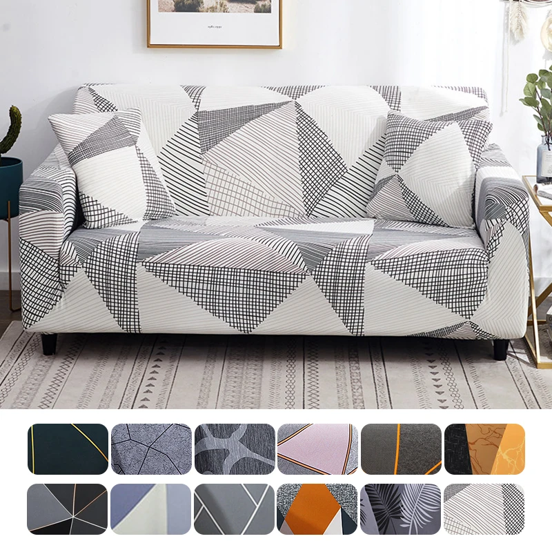 HOUSMIFE Elastic Sofa Covers for Living Room funda sofa Couch Cover Chair Protector 1/2/3/4-seater Geometric Sofa Slipcovers