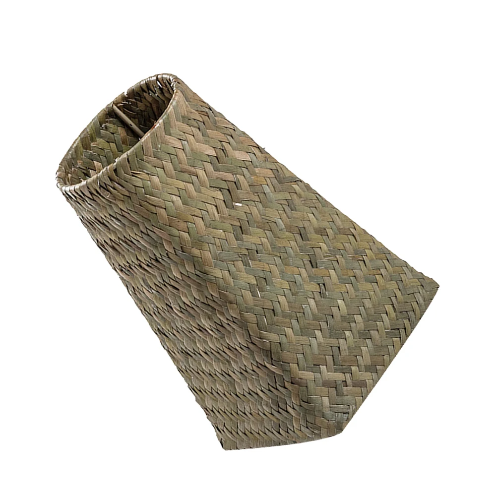 

Woven Flower Pot Handmade Vase Home Office Decor Rustic Bamboo Storage Basket Table Arrangement Organizer