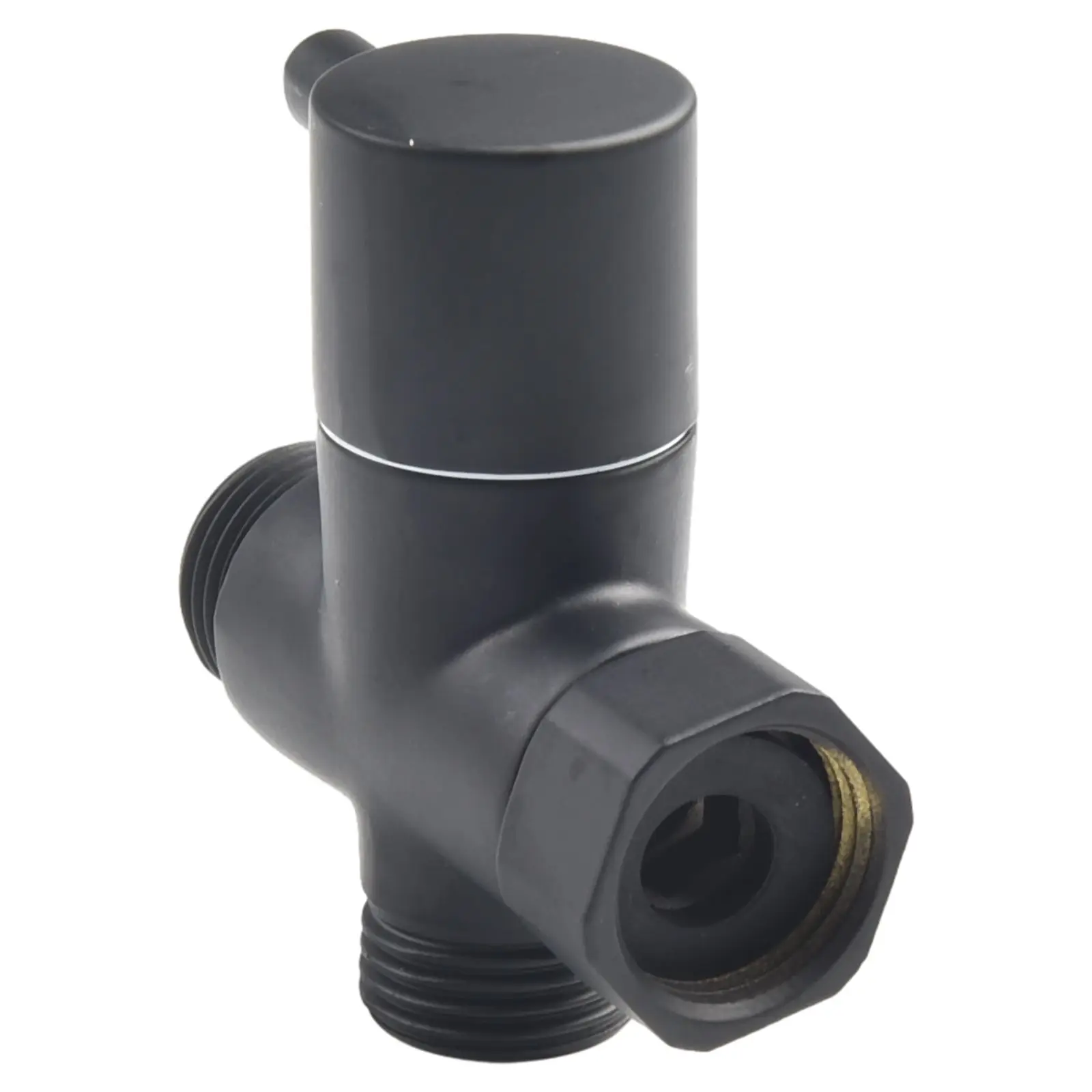 

T Adapter Diverter Valve 1/2in Female 1/2in Male Black Solid Metal Handle High Quality Brand New Practical To Use