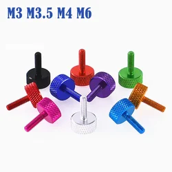 Knurled-Head Thumb Screws M3 M3.5 M4 M6 Aluminum Alloy Anodized Manual Adjustment Bolts DIY Parts For PC Computer Case