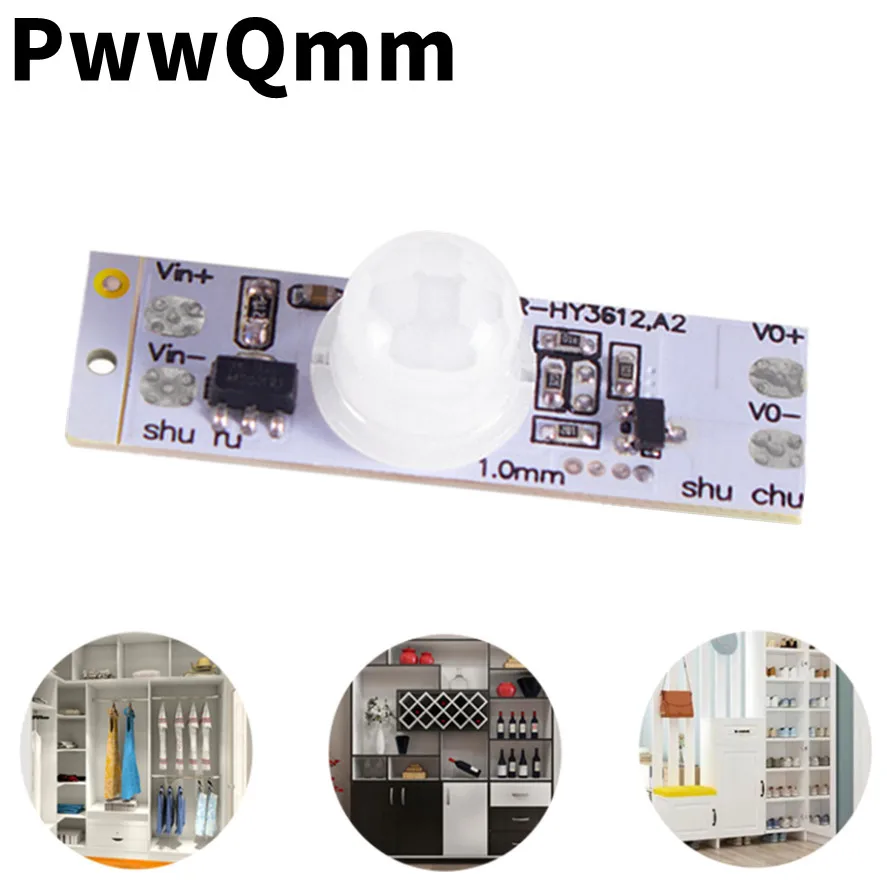 

PwwQmm DC 12V 24V Ceiling PIR Motion Sensor Switch Module 3A IR Infrared Induction Body Sensor Detector Controller Switch