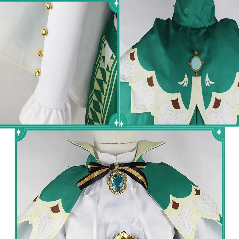 Venti تأثيري حلي سترة السراويل جوارب عباءة قبعة شعر مستعار مجموعة كاملة هالوين أنيمي كوميك Conx,5;d'2.y;8'