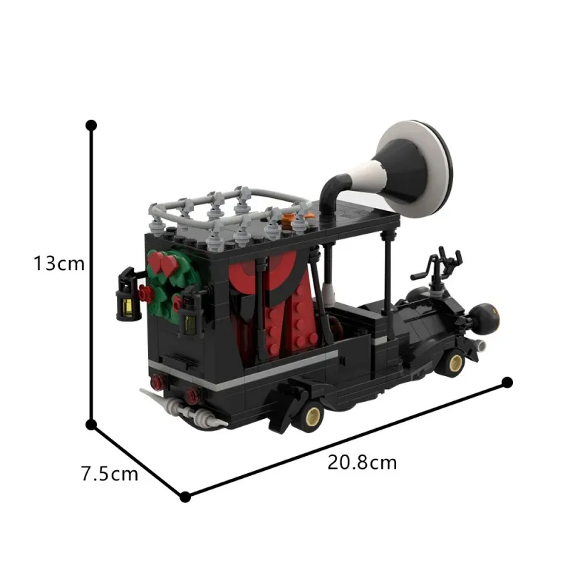 467PCS MOC Weihnachten Albtraum Mayor der Auto Bausteine Idee Halloween Technik Fahrzeuge Modell Ziegel Spielzeug Kinder Weihnachten Geschenk