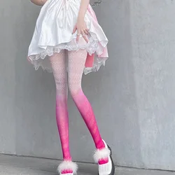 Ombre Jacquard Fishnet Tights, Hollow Out High Waist Slim Pantyhose  1pcs  tt109