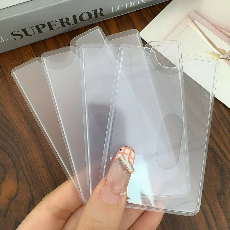 1-10 قطعة حامل بطاقة PVC واضح معرف شارة حامي حجب مقاوم للماء بطاقة الائتمان كم رقيقة جدا تصميم DIY بها بنفسك اكسسوارات أدوات #6