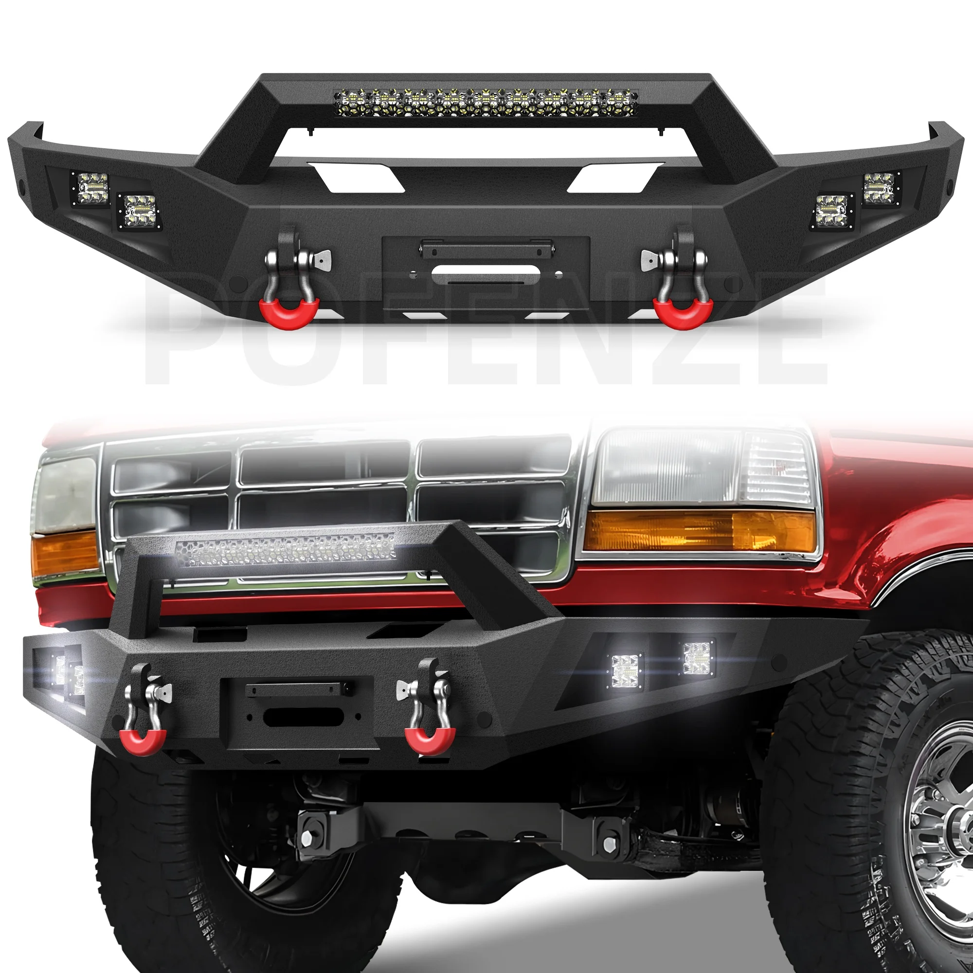 

F150 Front Bumper for 1992-1997 Ford F150/F250/F350 Pickup & 1992-1996 Bronco, Car Exterior Parts