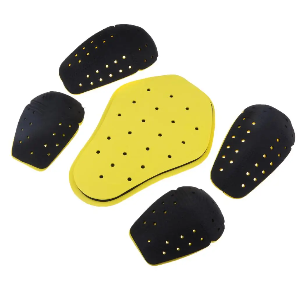 5pcs Motorcycle Back Elbow Shoulder Protection Pad Guards Armour Insert New