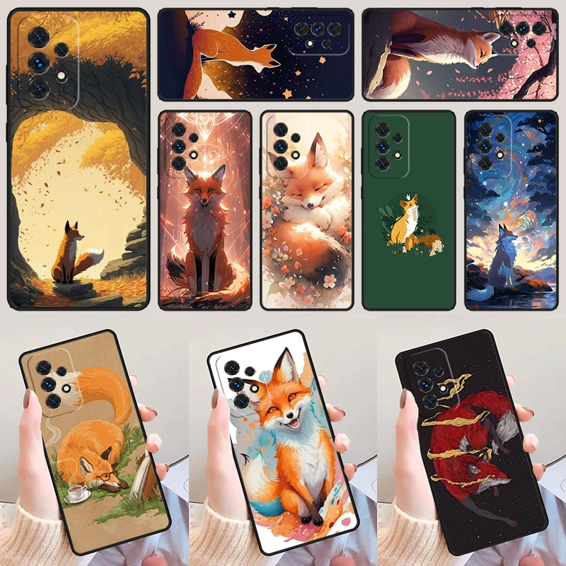 Dapper Fox Design For Samsung Galaxy A52 A72 A73 A20e A21S A50 A70 A11 A12 A42 A31 A40 A51 A71 A32 A80 A91 Phone Case Cover