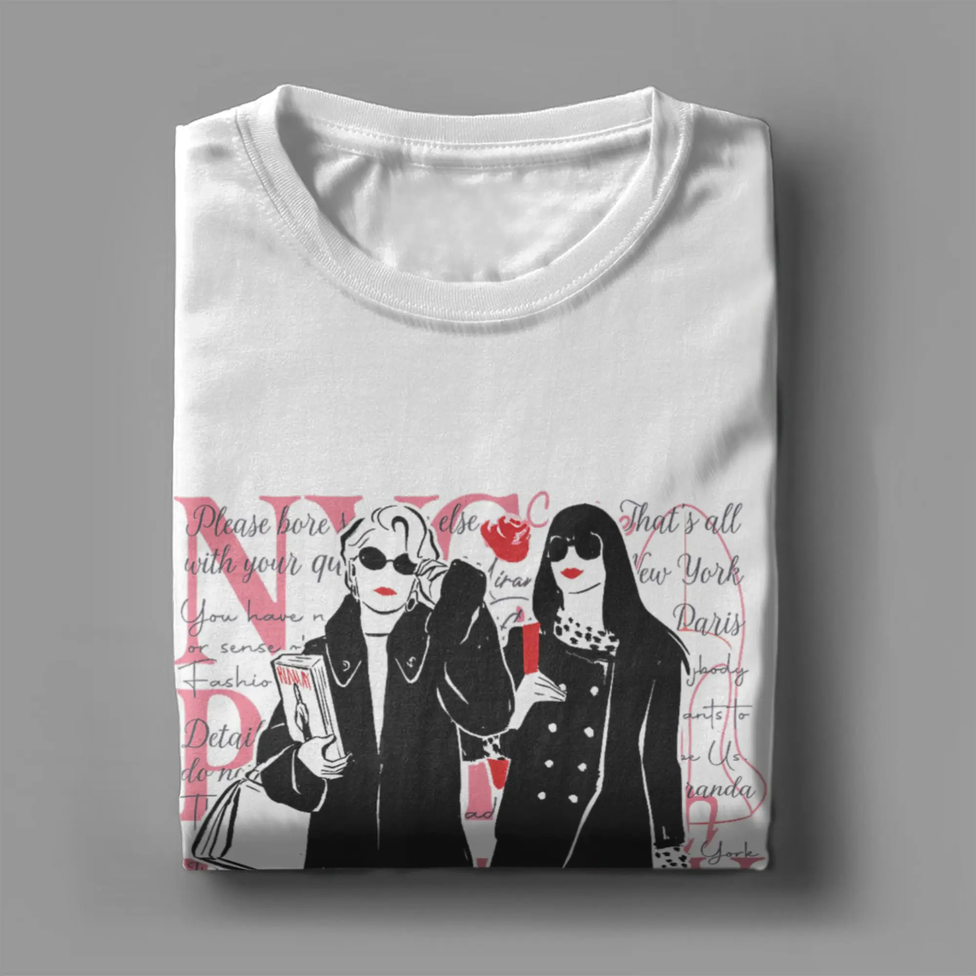 The Devil Miranda and Andy T-Shirt Summer  100% Cotton T-Shirts For Couple Trending Casual Tee Shirt Short-Sleeve Vintage Tops