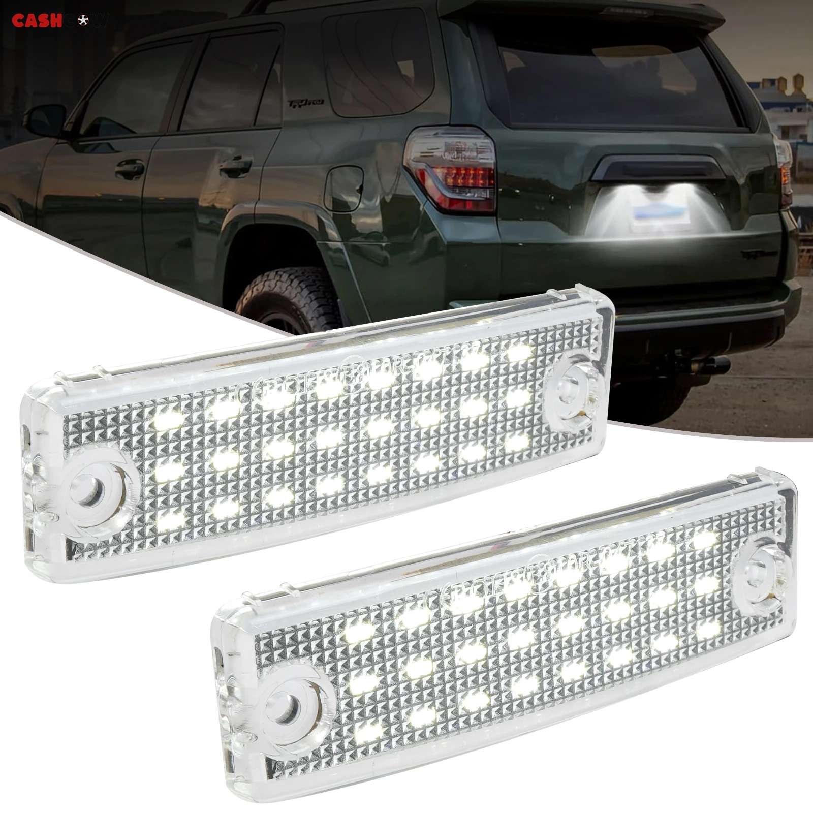 2X For Toyota Land Cruiser Prado 150 Haice 100 Series 4Runner Sienna Sequoia Hilux Lexus GX470  License Plate Lights 81270-35090