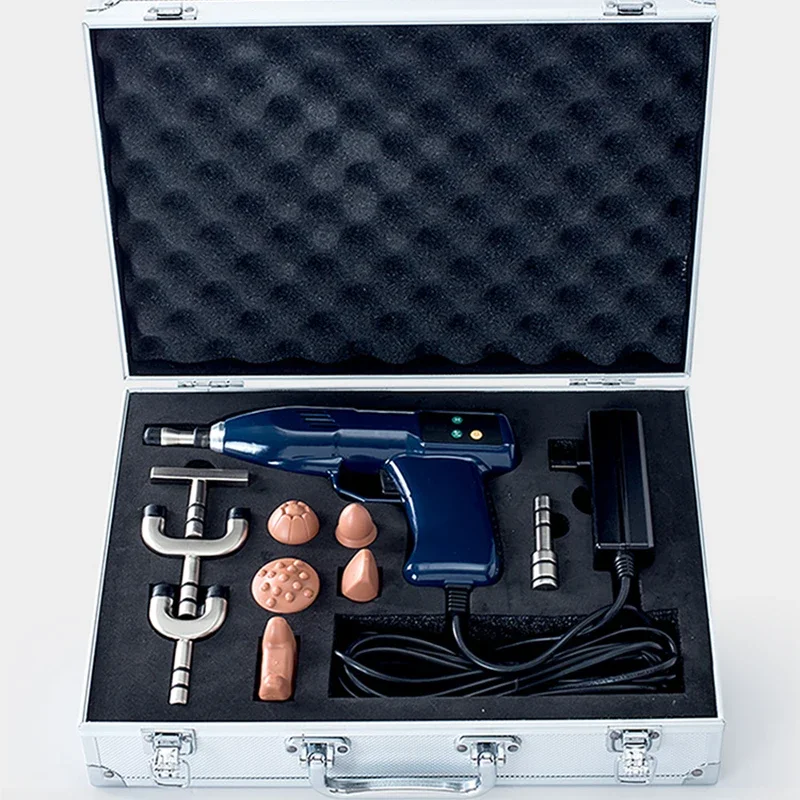 

1100N НОВЫЙ 13-уровневый инструмент для регулировки хиропрактики, 10 головок, регулируемая интенсивность терапии, электрический корректирующий пистолет, активатор Ma