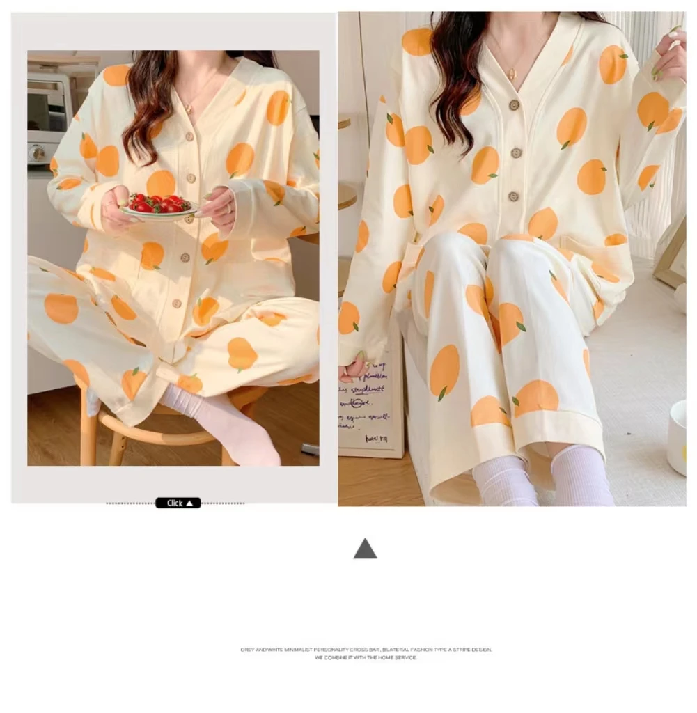 Maternity Pajamas Homewear Suit Nursing Pajamas Moon Clothes Spring and Autumn Cotton Monthly Clothing Summer Nursing Clothes