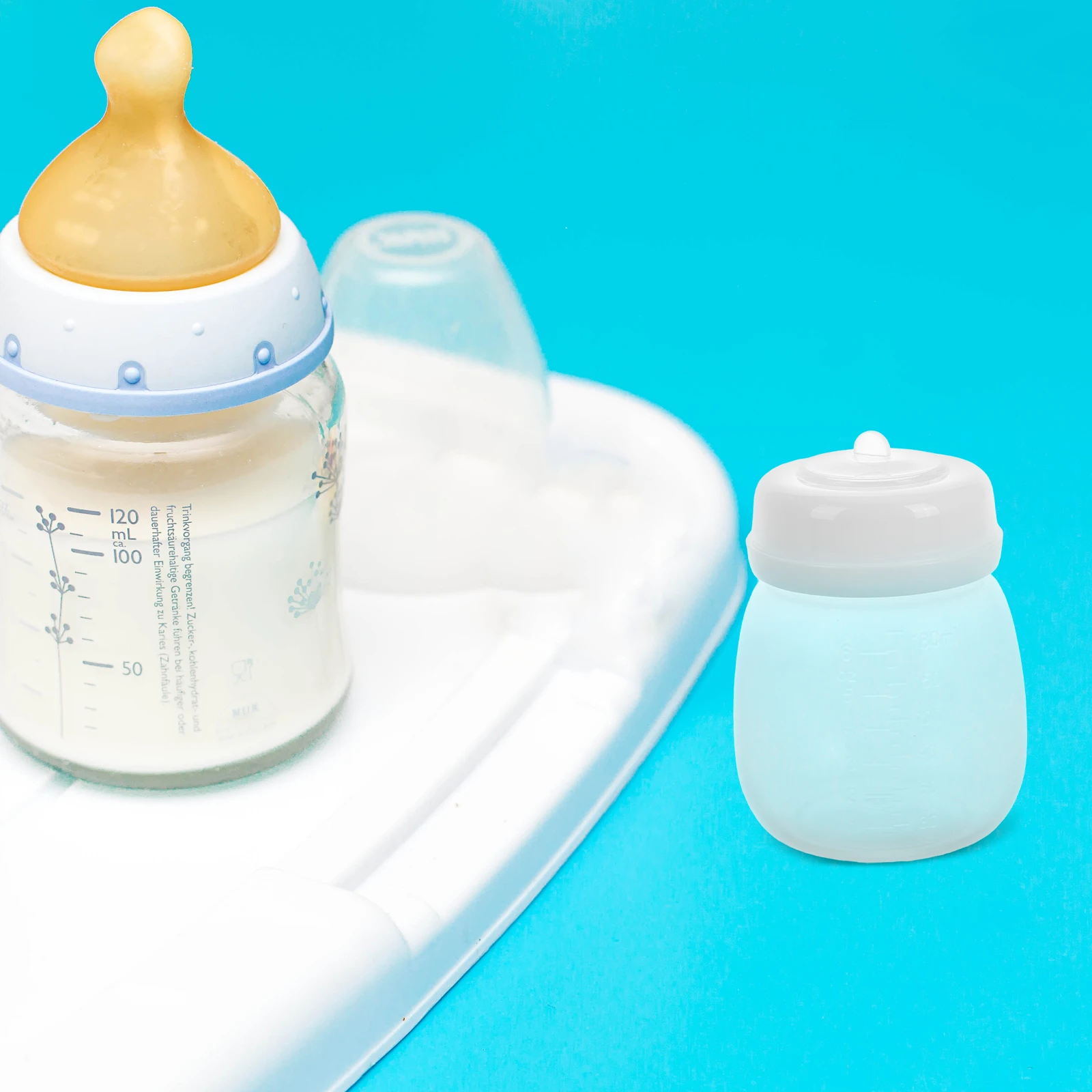 

Wide Neck Breastmilk Storage Bottle Clear Design Easy Pouring Transferring Sturdy Craftsmanship Multifunctional Use