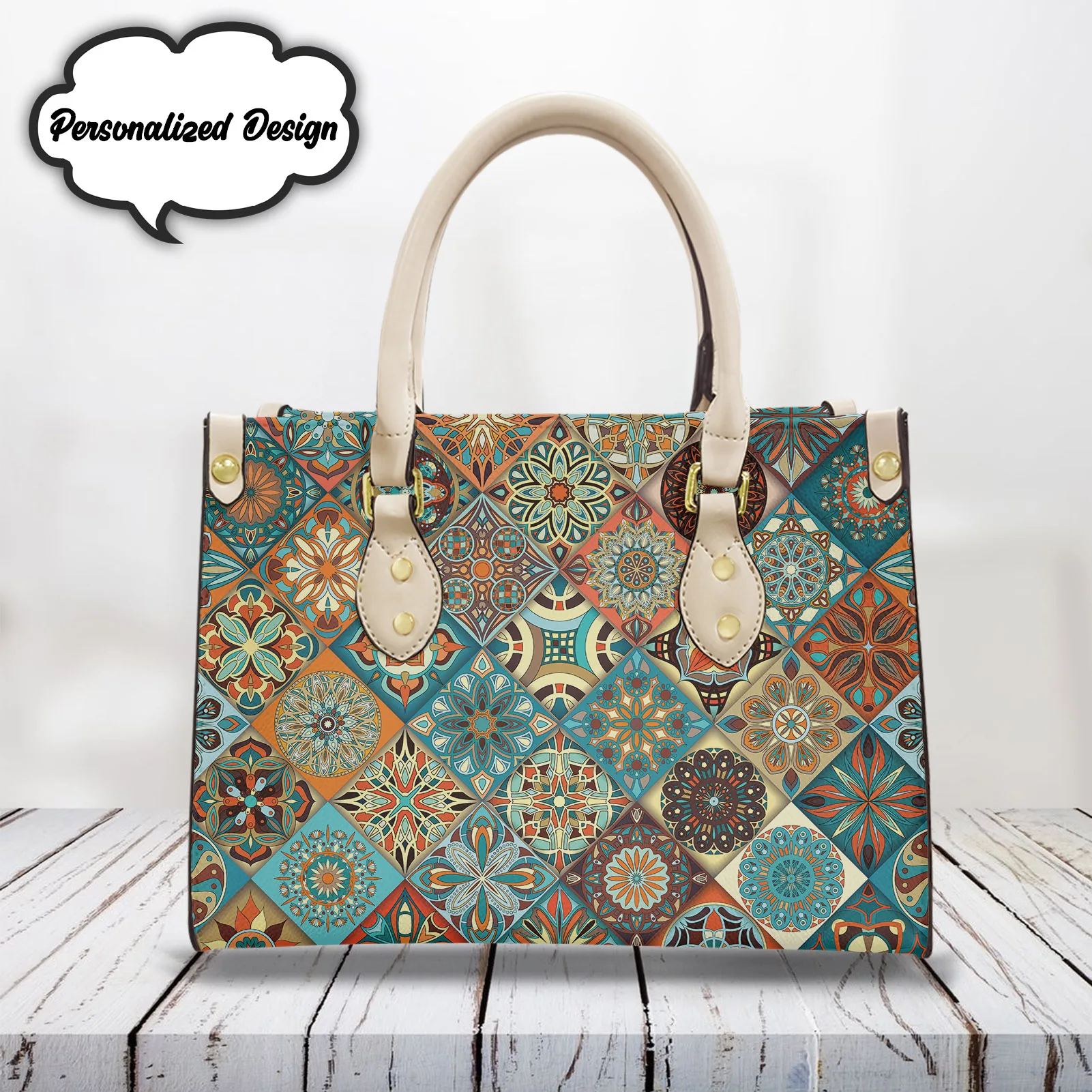 Mandala Pattern Bohemian Style Handbags for Laides Casual Cross Tote Bags Luxury Designer Handbags Exquisite sac a main femme