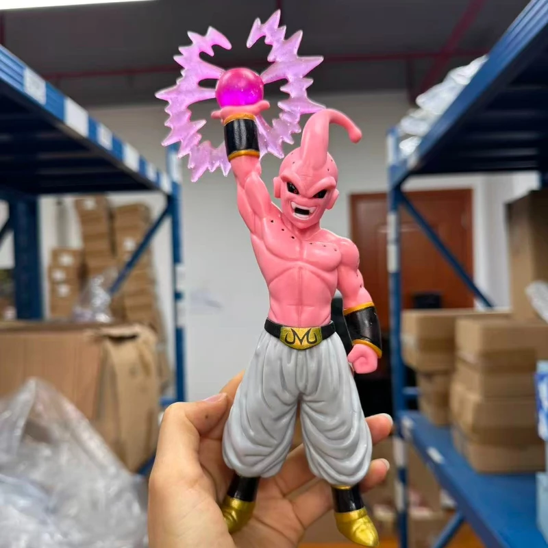 Figura de Anime de Dragon Ball Goku Buu de 26 cm, Figura de Super Buu, Figuras de Acción de PVC, Estatua GK, Modelo de Muñeca Coleccionable, Juguete de Regalo para Niños