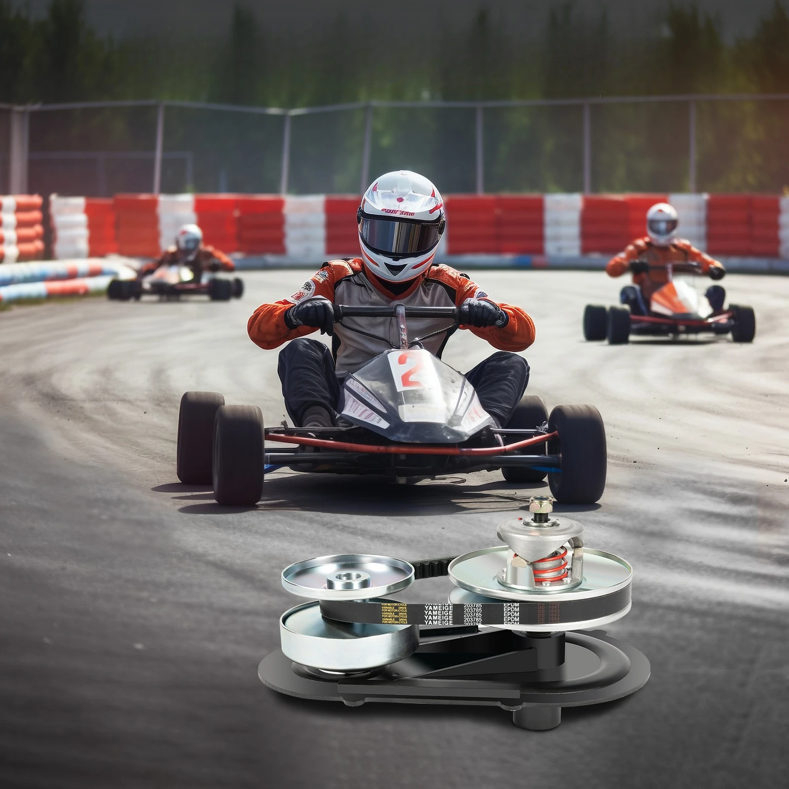 

1 Set Iron Torque Converter Kit for 8-16HP - Safe Stable Strong Adaptability - ATV Large Tricycle Light Off-Road Vehicle