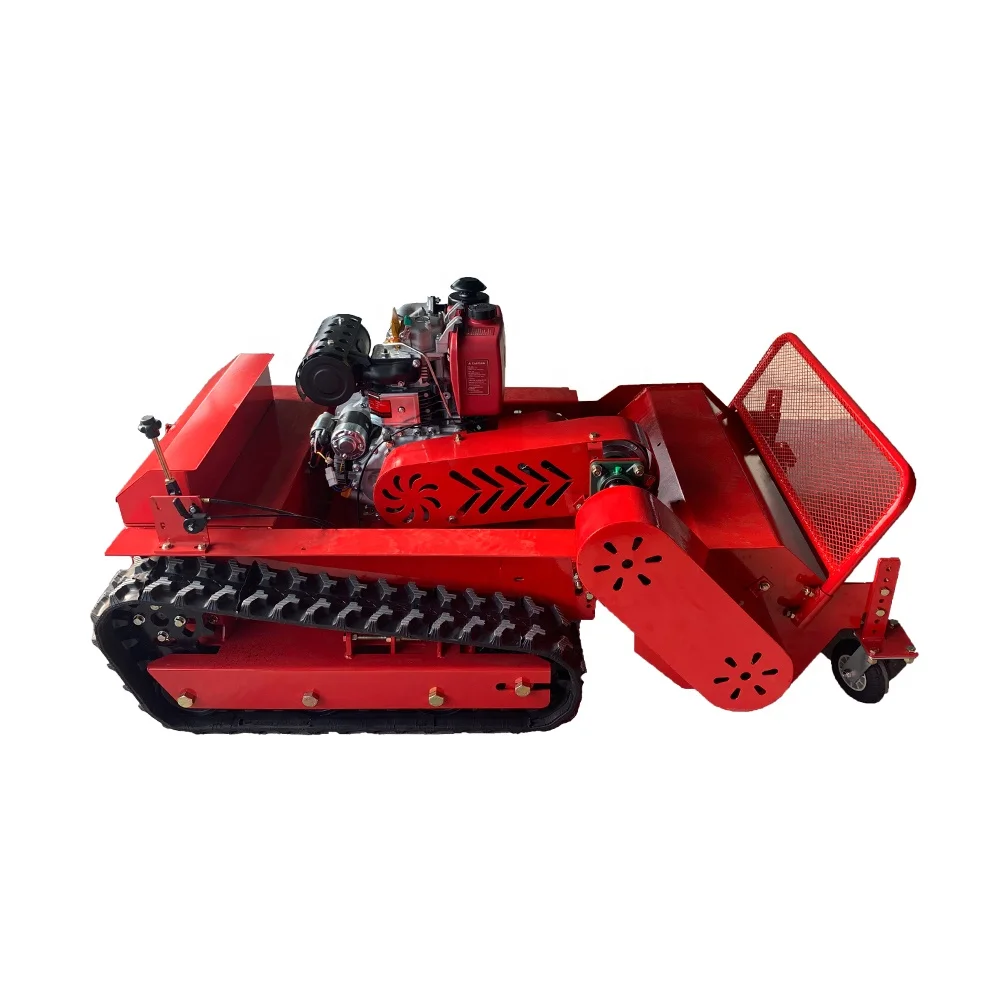 Multi Functional Gasoline Brush Cutter Automatic Remote Control Slop Lawn Mower Robot Weeding Machine