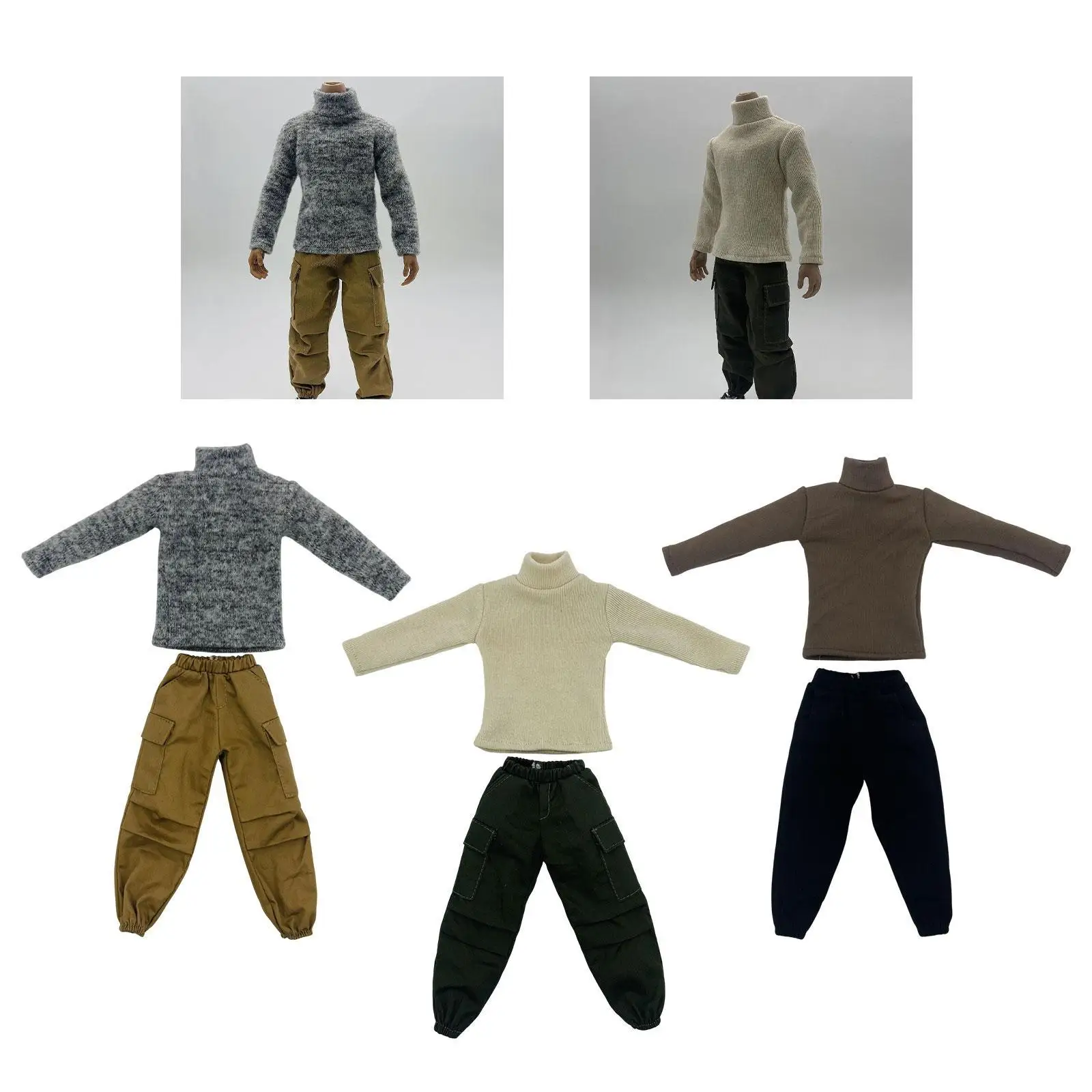 

1:6 мужская одежда, модная мужская фигурка, вязаный свитер, топы ручной работы