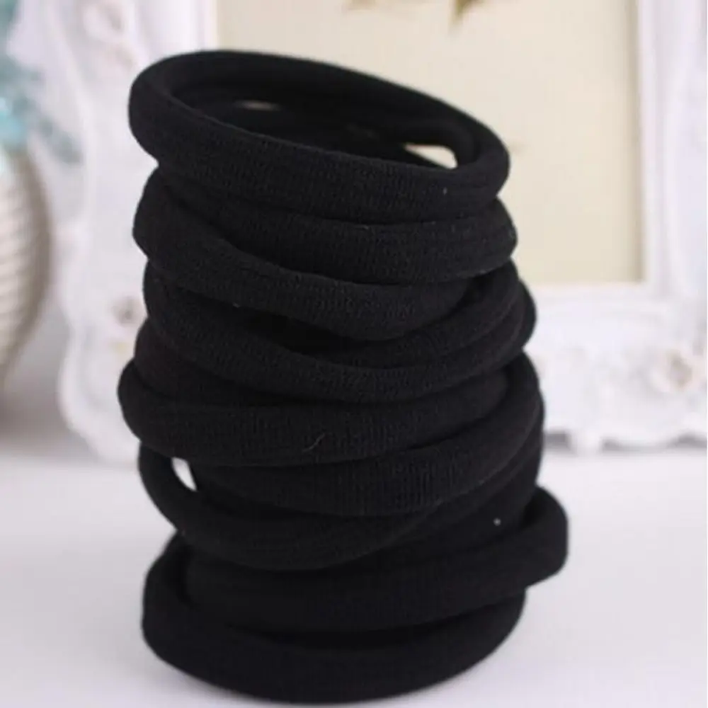 10pcs Women Girl Rubber Elastic Hair Accessories Seamless Hair Ties Hair Rope Hair Band