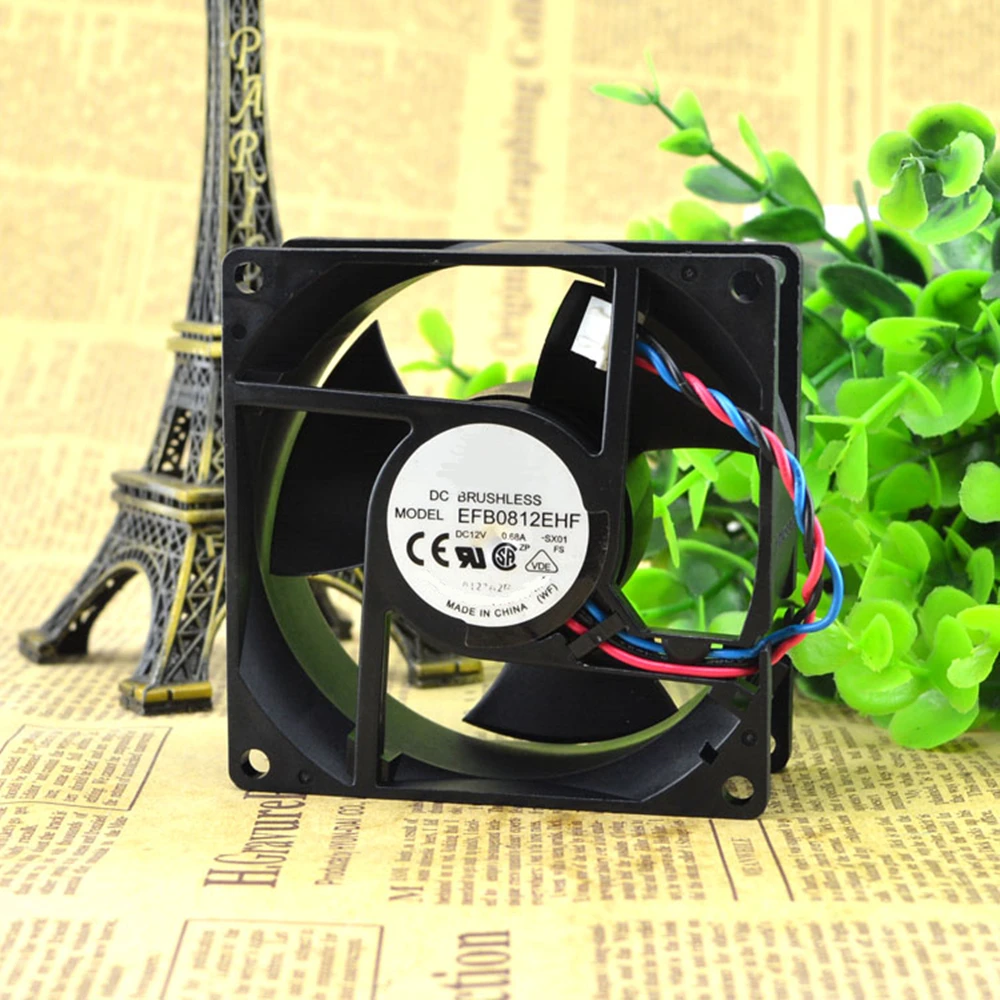 مروحة تبريد EFB0812EHF A3C 40036056   تيار مستمر 12 فولت 0.68 أمبير 8 سم 8032 80x80x32 ملم