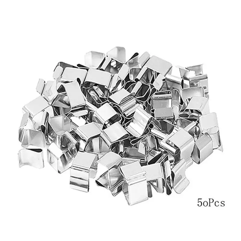 N10R-50PCS Gutter Clips For Hanging Outdoor Lights Christmas Light Clips For Outside String Lights Weatherproof Gutter Clips