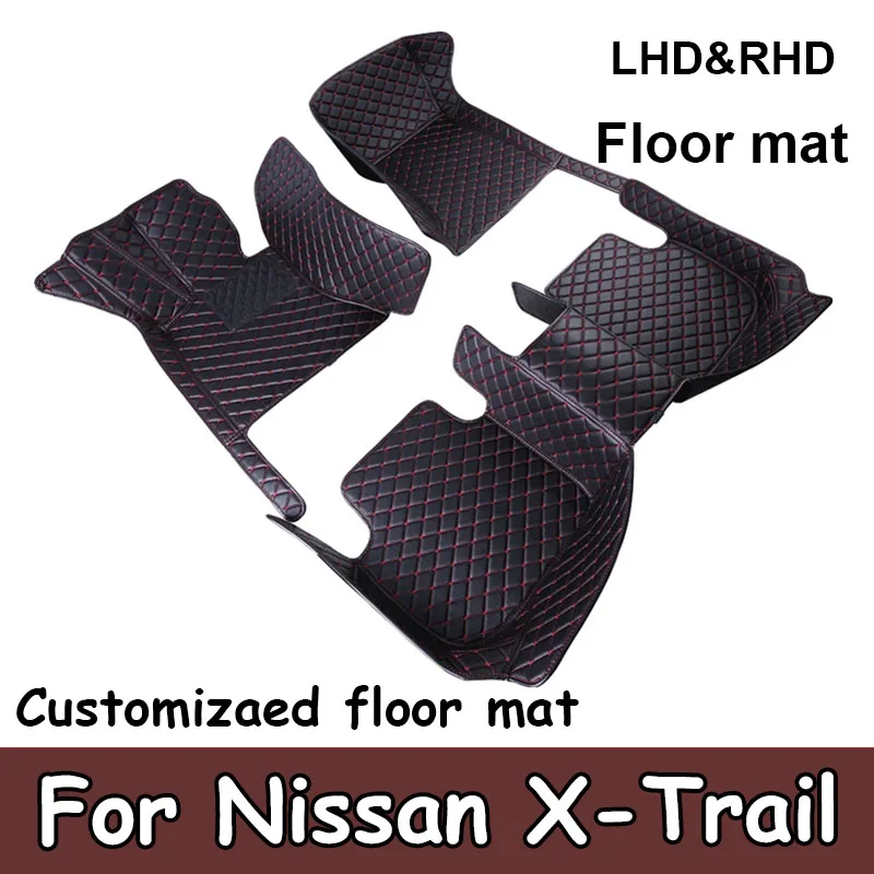 

Car Floor Mats For Nissan X-Trail Seven Seats 2017 2018 2019 2020 2021 Custom Auto Foot Pads Carpet Cover Interior Accessories