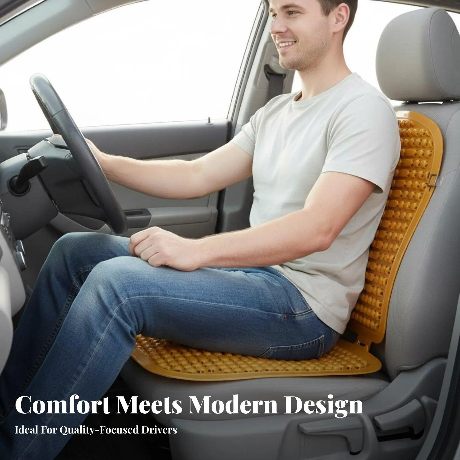 Breathable PVC Car Seat Cushion Universal Ventilated Massage Pad for Forklift Loader Tractor and Office Chairs