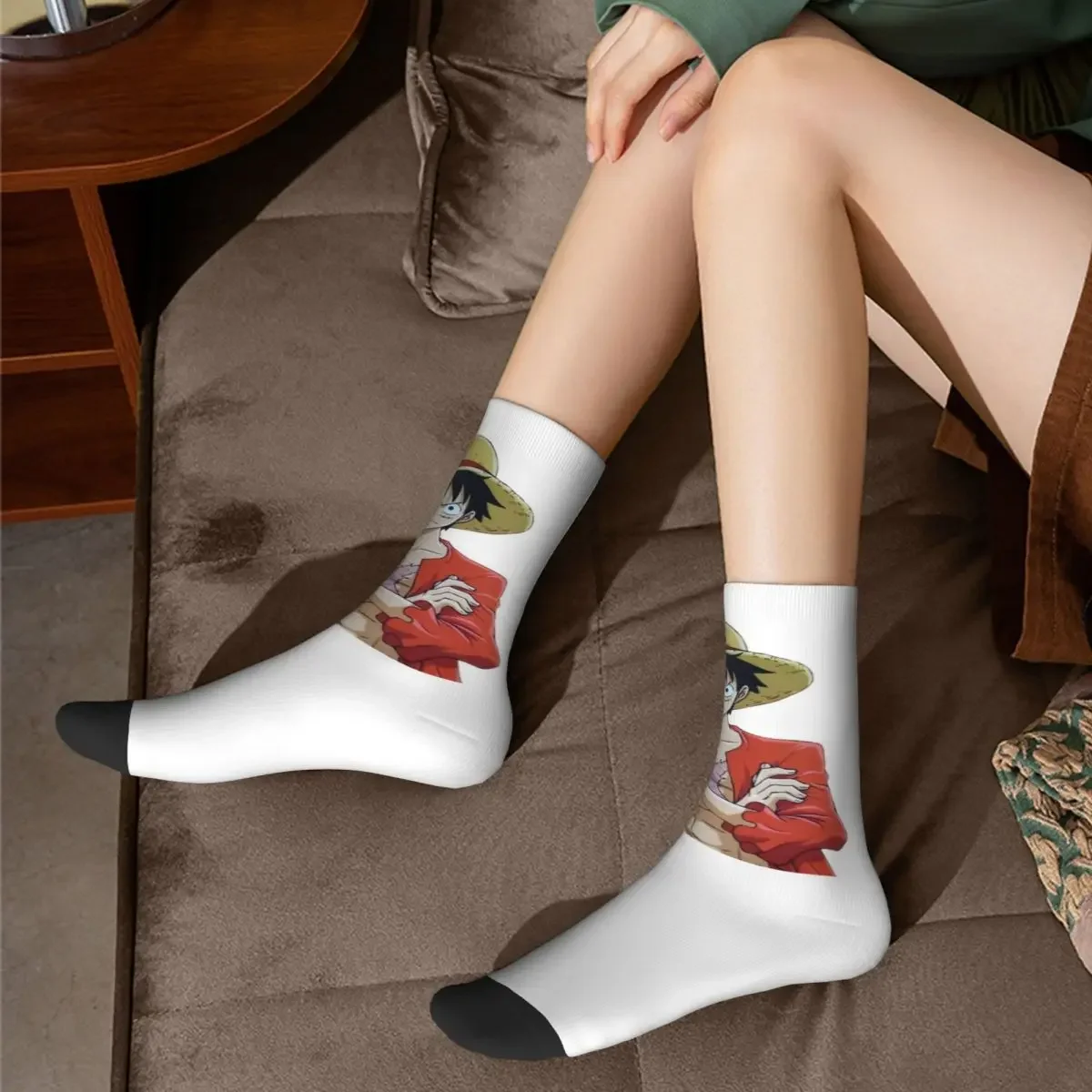 MONKEY D rufy ONE PIECE BEST ANIME Socks Harajuku calze Super morbide calze lunghe per tutte le stagioni accessori per il compleanno Unisex