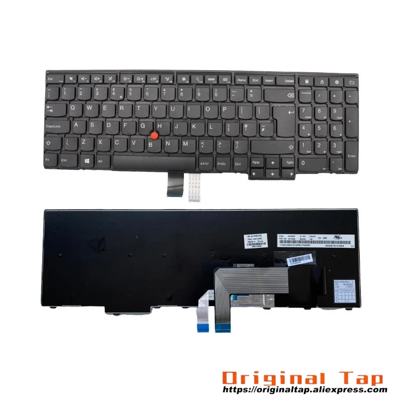 UK English Keyboard for Lenovo Thinkpad P50s T560 W540 T540p W541 T550 W550s L540 L560 04Y2377 00PA604 00PA645 04Y2455