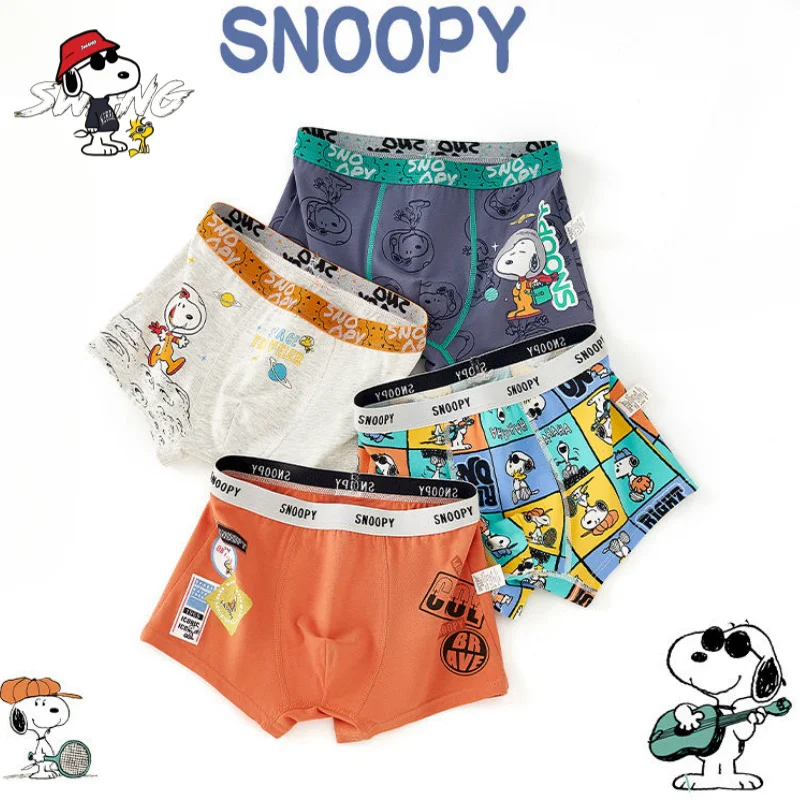 Snoopy cartoon animation movie character children's pure cotton boxer briefs personalized creative boys' boxer briefs wholesale