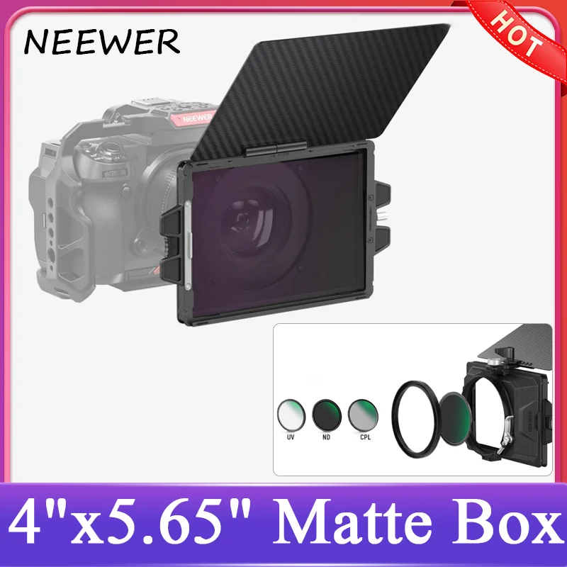 neewer-pg002-mini-matte-box-with-4-x565-filters-frame-tray-carbon-fiber-flag-compatible-with-smallrig-k-f-tiffen-nisi-filter