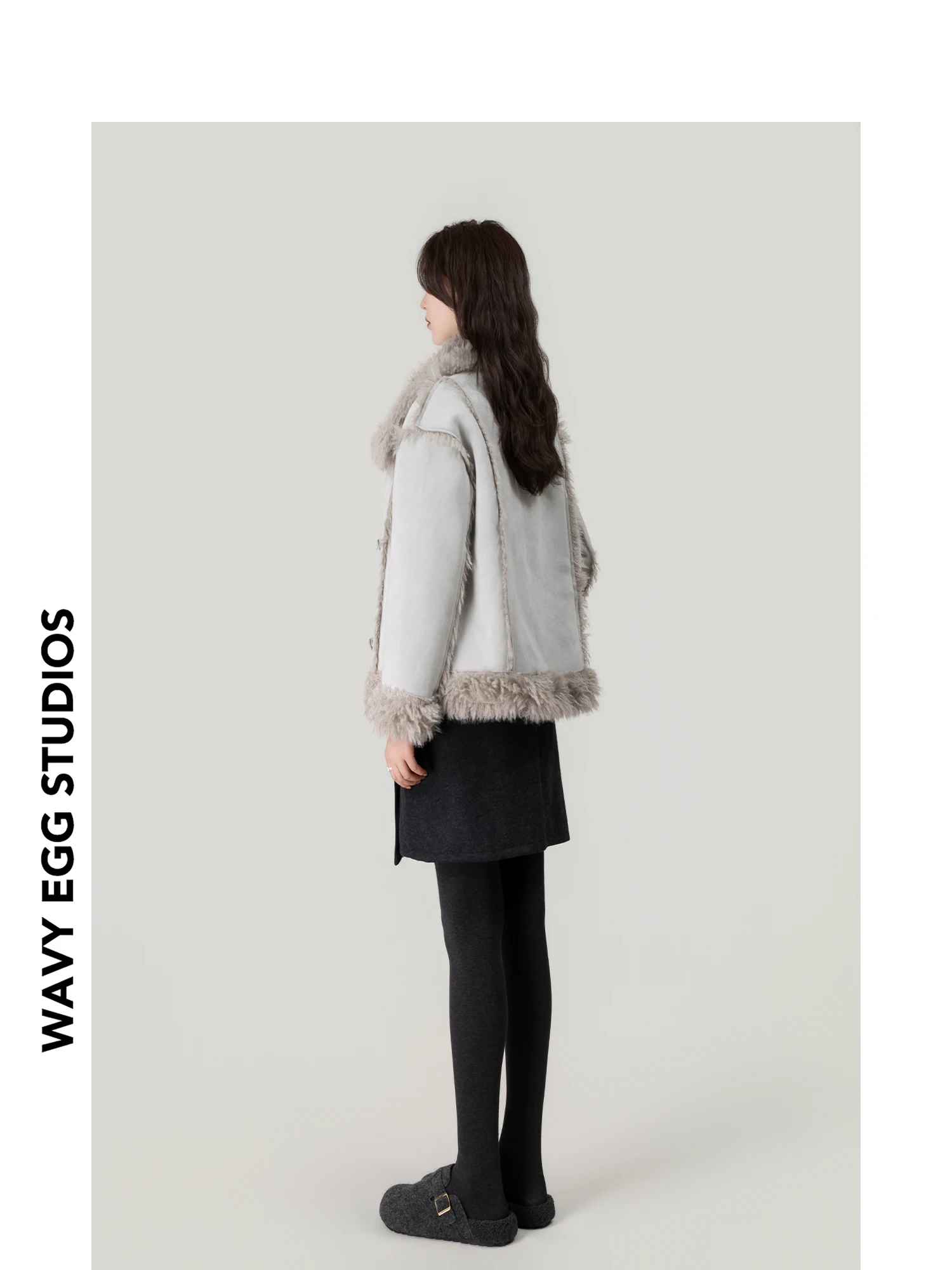 

Женское пальто из волнистого меха ягненка с подкладкой из искусственного меха, корейский стиль, экологически чистый мех